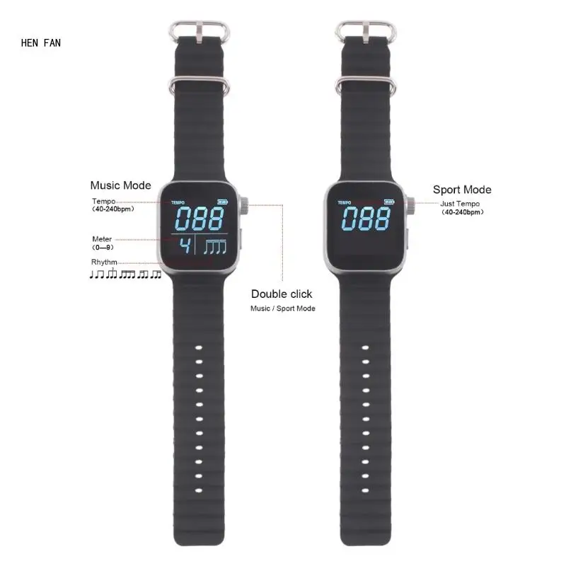 Часы с вибрирующим метрономом Портативные часы Тихий метроном вибрацией M89D