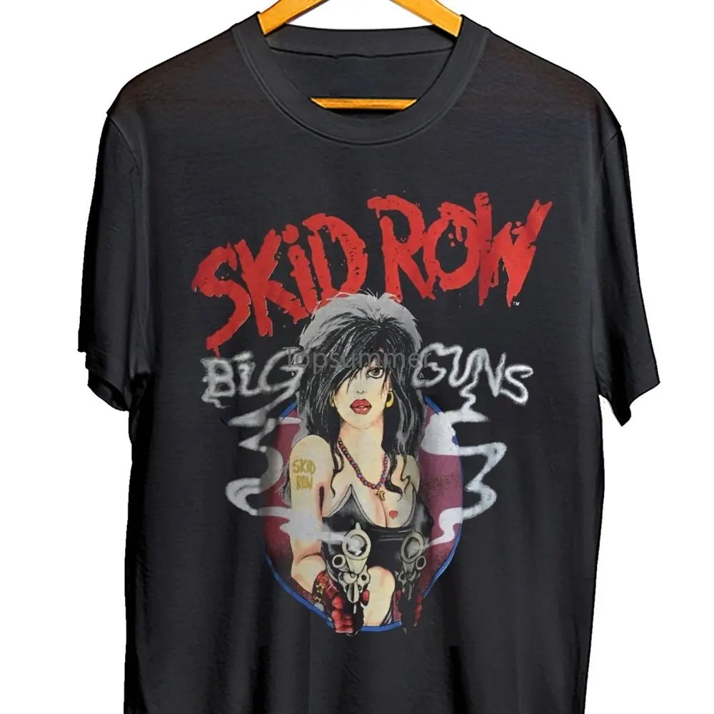 Skid Row Big Guns 80S Music T Shirt Skid Row Heavy Mental Rock Shirt Skid Row Shirt Skid Row Rock Classic Old Fashioned Tshirt