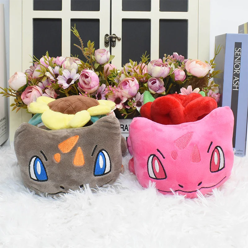 

20 см TAKARA TOMY Pokemon Rose Bulbasaur плюшевая анимэ кукла цветок невероятная мягкая игрушка для детей подарок на день рождения
