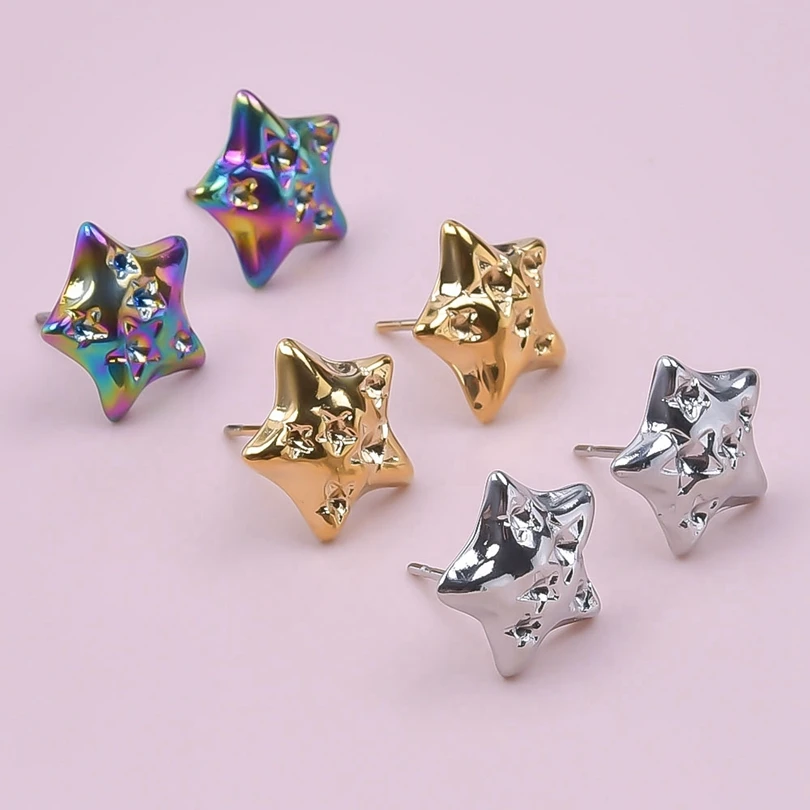 Женские серьги-гвоздики из нержавеющей стали 2 шт./комплект