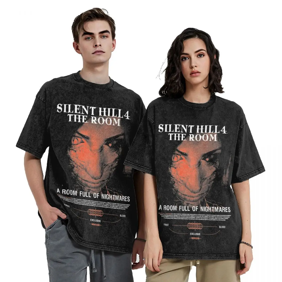 Футболка Silent Hill 4 вареная уличная одежда в стиле хип-хоп винтажные женские и