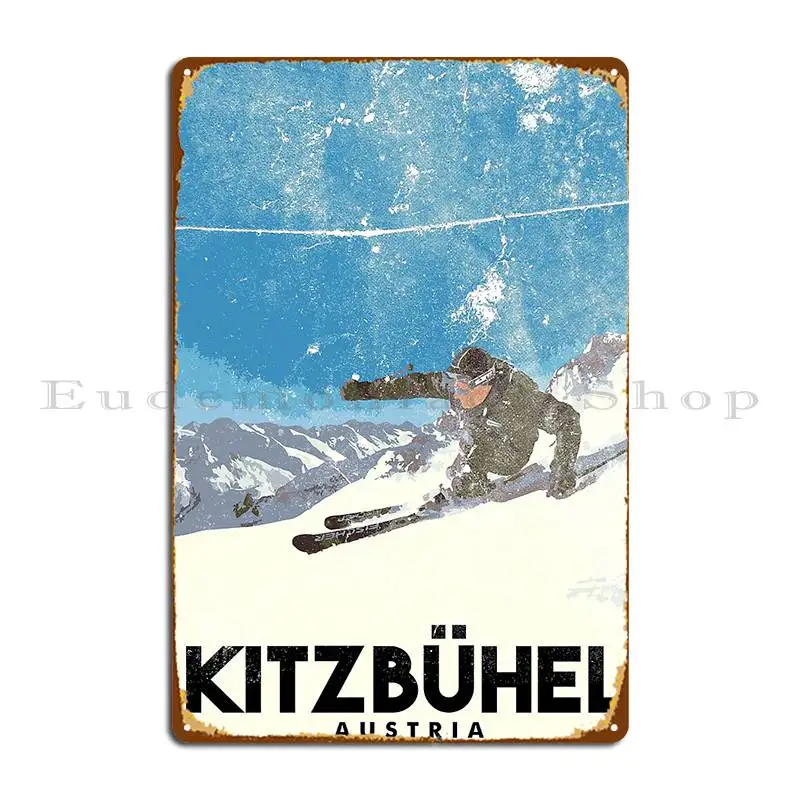 Лыжный Kitzb % C3 Bchel Австрия эрозионный металлический знак Ретро гараж забавная