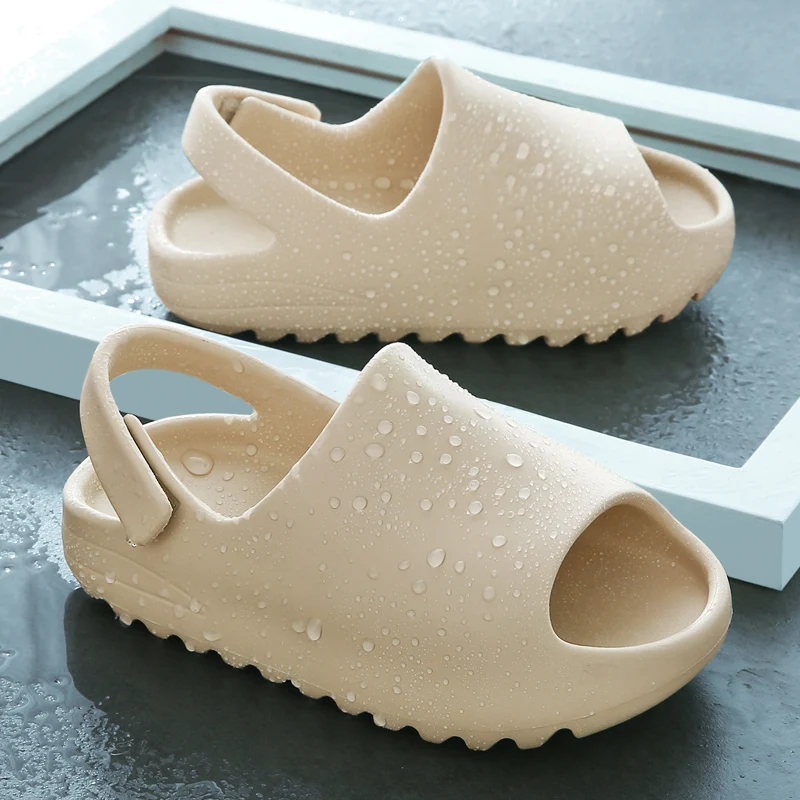 

Children Slippers Summer Boys Girls Slides Platform Beach Children Shoes Solid EVA Casual Indoor Girls Boys Clouds Slippers 2022