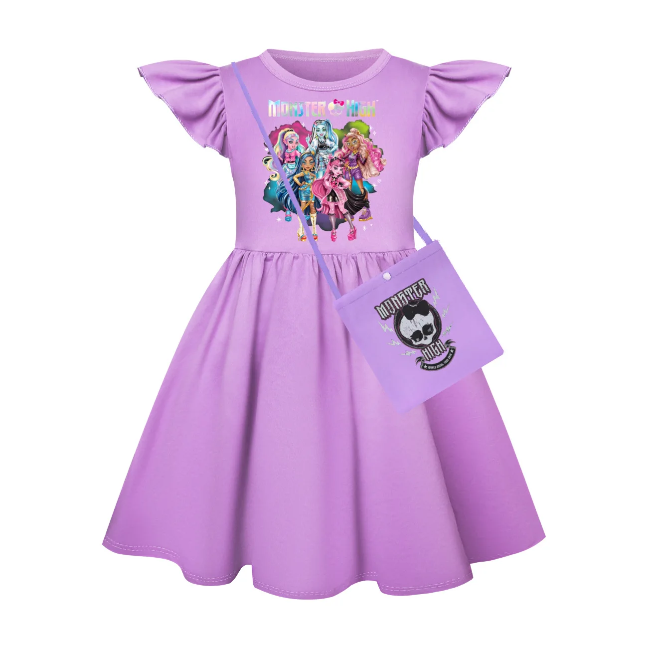 Платье для маленьких девочек детское платье принцессы с рисунком монстра