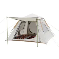 Fully automatic free-to-build quick-open tent beach outdoor camping portable with foyer square roof rain-proof sunscreen shading