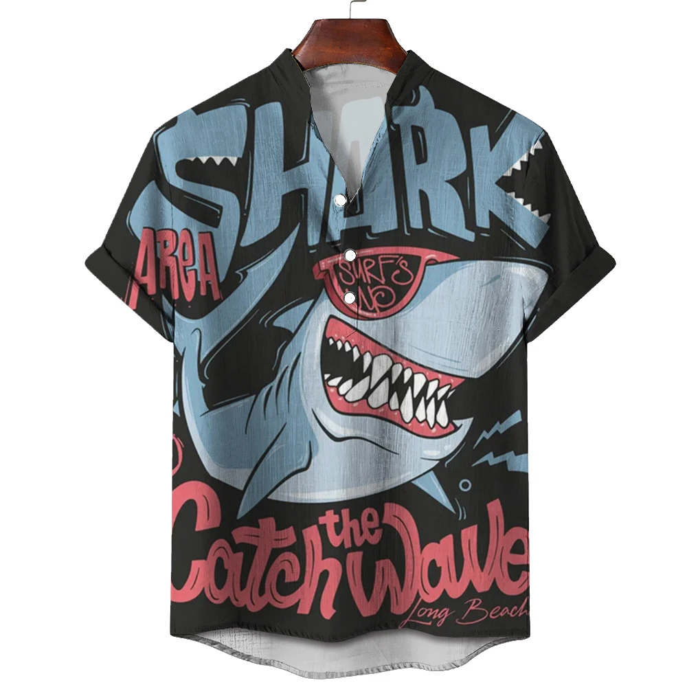 

Summer New Men Shirts 3D Animal Print Clothes Fashion Short Sleeve Lapel Street Beach Daily Wear Men's Shirts T-Shirts 2023