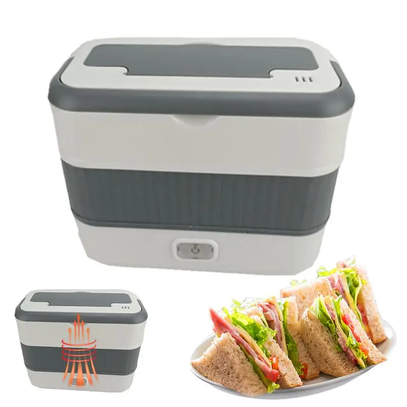 Портативная подогреватель еды Электрический штепсельный Ланч-бокс с кнопкой