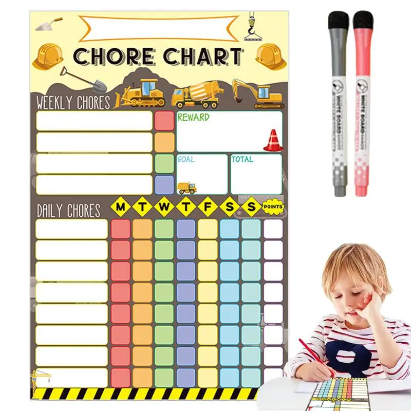 

Kids Schedule Board For Home 20x30cm Magnetic Chore Chart For Refrigerator Dry Erase Behavior Charts With 2 Markers Magnetic