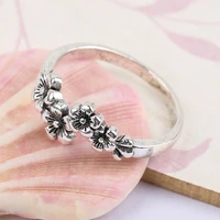 simple design do old rings for women party anniversary retro jewelry accessories vintage silver color rose flower ring