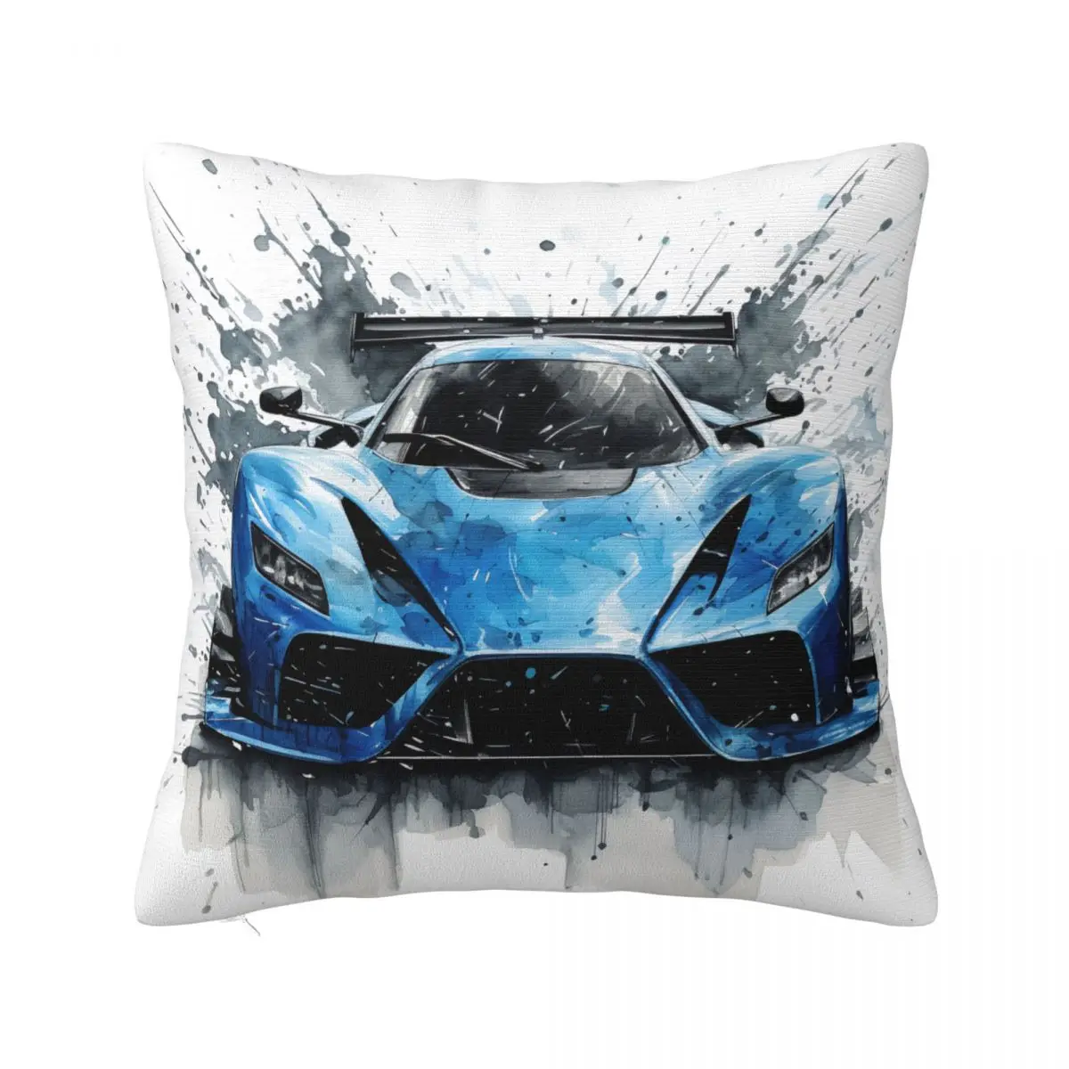 

Dazzling Sports Car Pillow Case Hyper Artistic Ink Drawing Polyester Home Decor Pillowcase Zipper Spring Vintage Cover