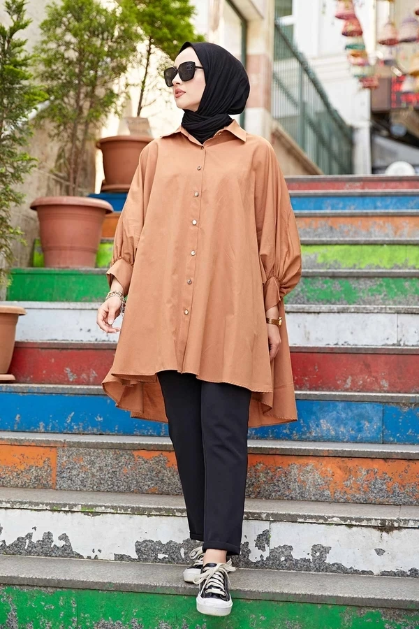 Ladies Temporary Shed Tunic Summer Spring 2021 ladies muslim clothes shirt for woman blouse casual long sleeve