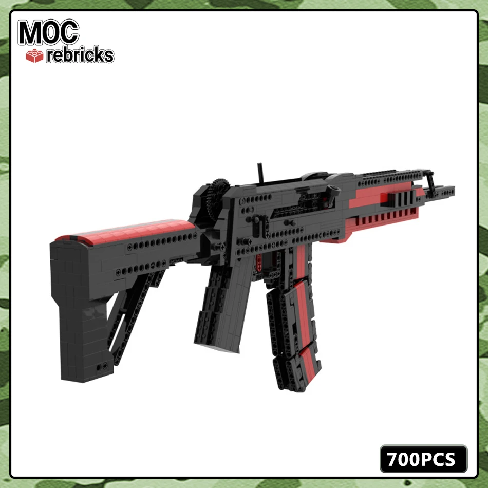 

Firearms Series MOC Bricks Ak12 Automatic Rifle Can Shoot Building Block Model Set Assembly DIY Boy Toys Birthday Gifts