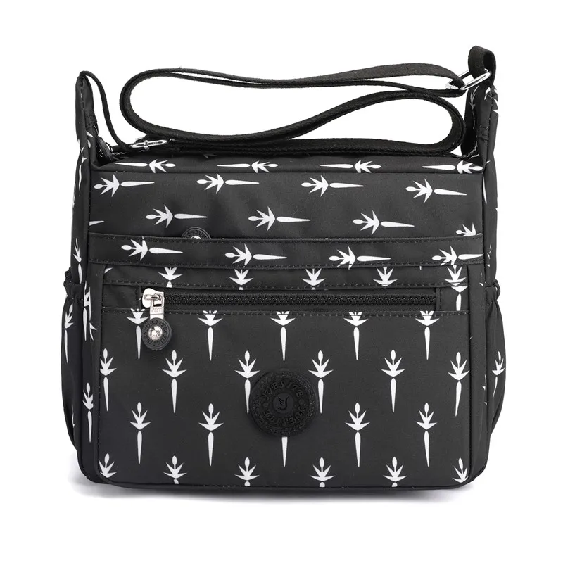 

Brand Designer Nylon Flower Pattern Crossbody Bags For Women Simple Fashion Shoulder Bag Lady Luxury Small Handbags