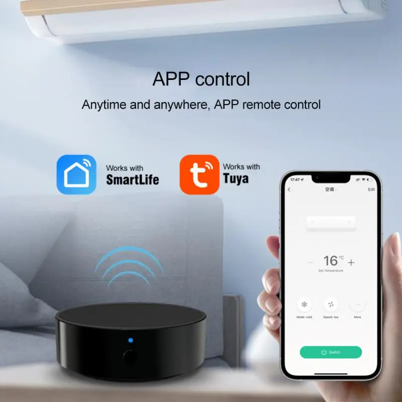 

ИК Пульт ДУ Tuya с Wi-Fi, универсальный инфракрасный пульт дистанционного управления для ТВ, кондиционеров, Alexa, Google Home