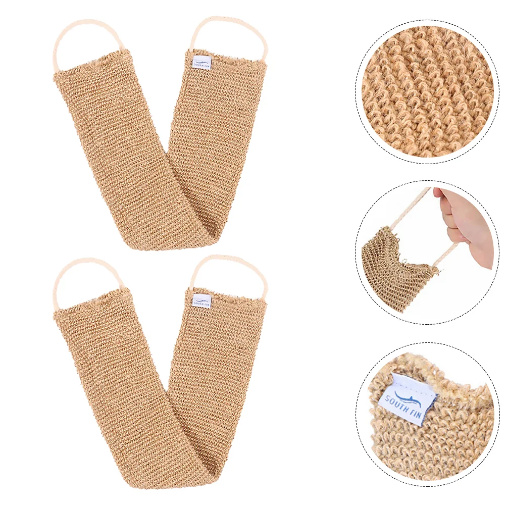 

Towel Exfoliating Scrubber Bathgloves Body Jute Loofah Exfoliator Cloth Hemp Brushscrub Glove Mitt Tool Sponge Strip Natural
