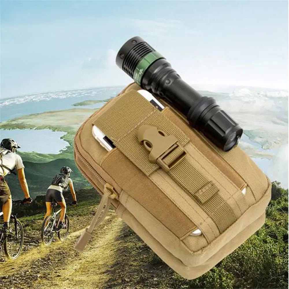 

Men Tactical Molle Pouch Belt Waist Pack Bag Small Pocket Military Waist Pack Running Pouch Travel Camping Bags Soft back