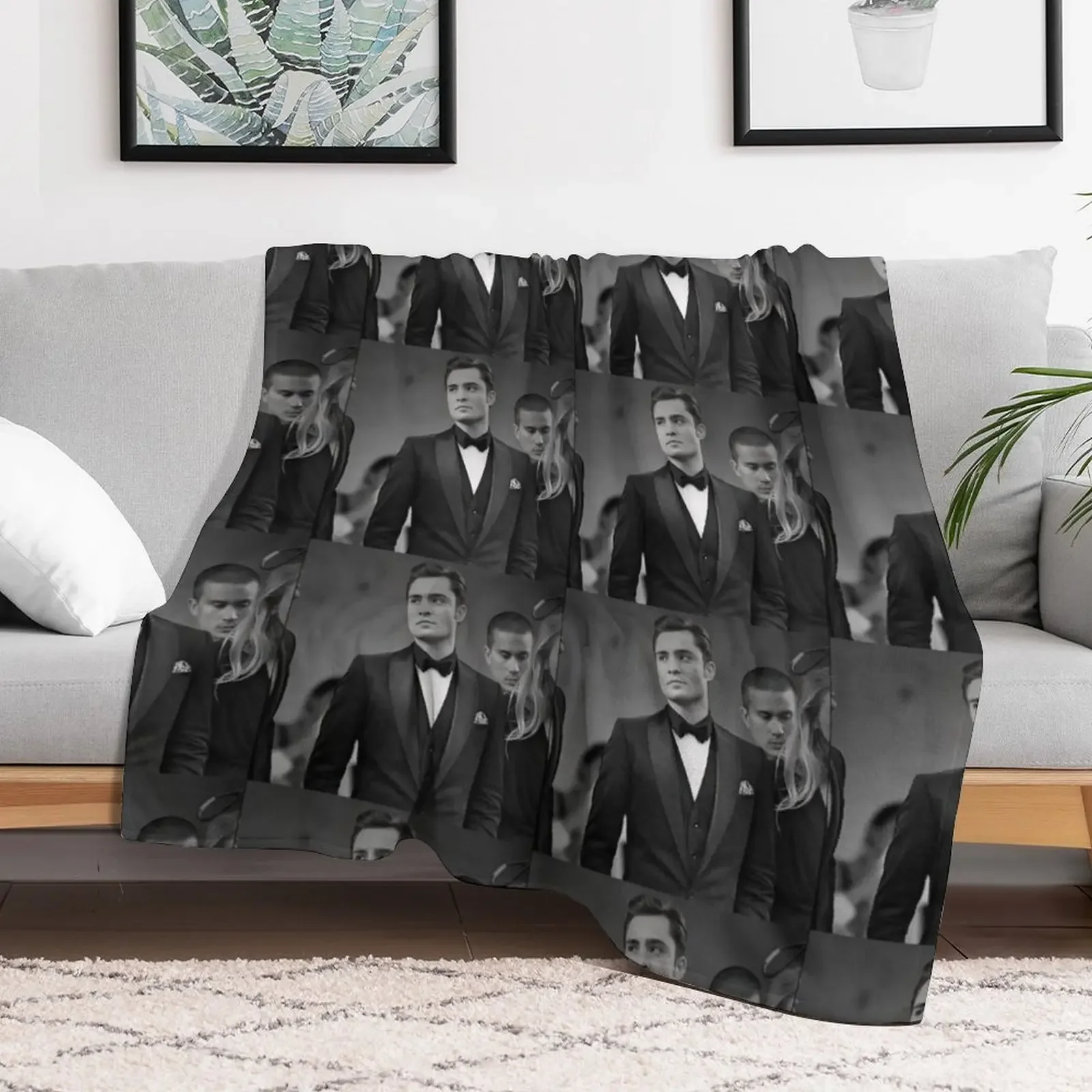 Плед Ed Westwick Пляжное очень большое одеяло из фланелевой ткани