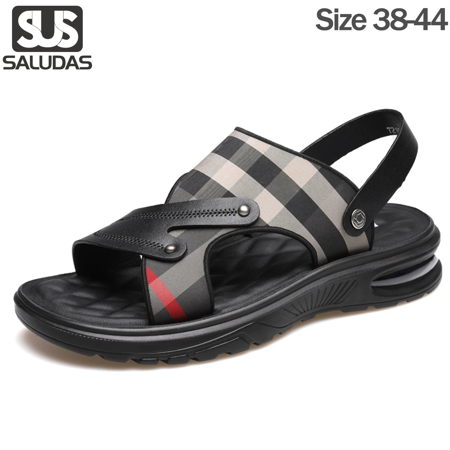 

SALUDAS Men Sandals Shock-Absorbant Air Cushion Casual Shoes Comfortable Non-slip Swimming Water Shoes Beach Slippers Sneakers