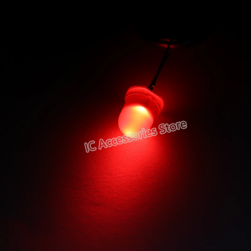 

30pcs 8MM red light LED light-emitting diode ultra-bright round head and long pin fog-like astigmatism indicator