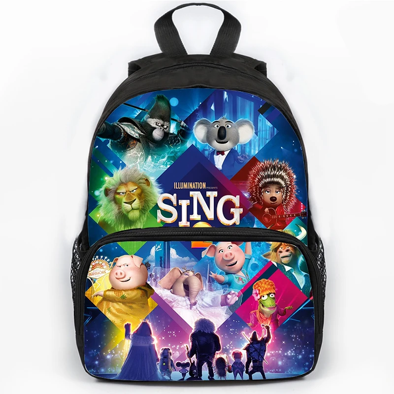 Рюкзак Movie Sing 2 школьные сумки мультяшный 3D принт сумка для книг учеников