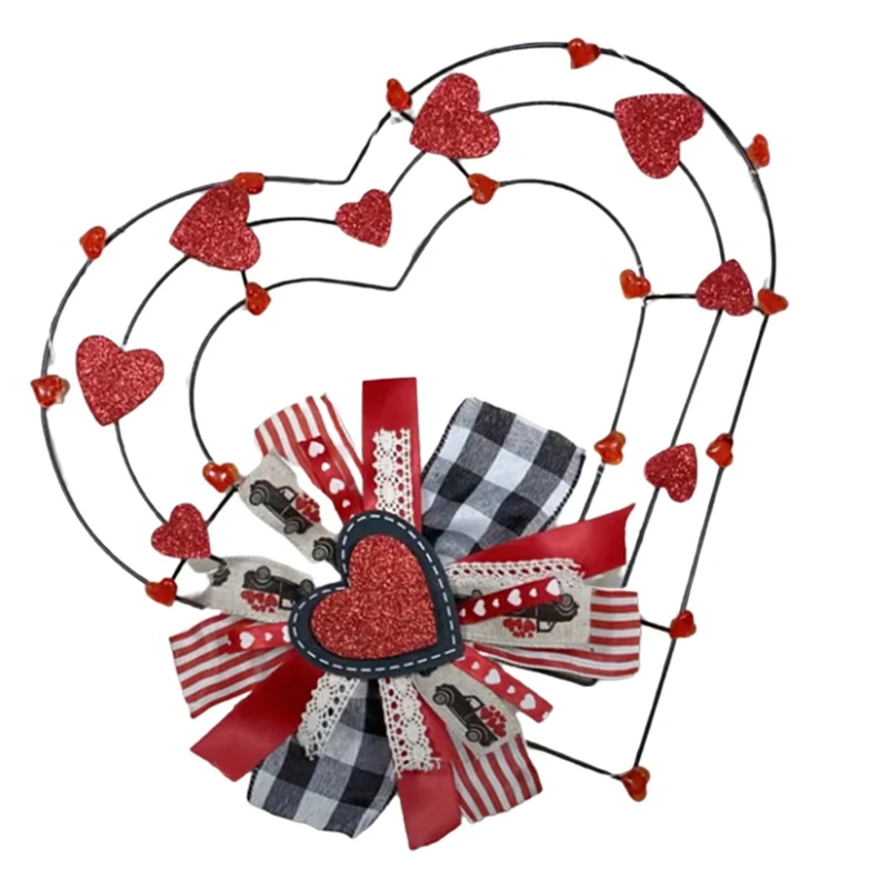 

Valentine's Day Love Heart Iron Doorplate Red Love Heart Decoration Holiday Decoration Supplies