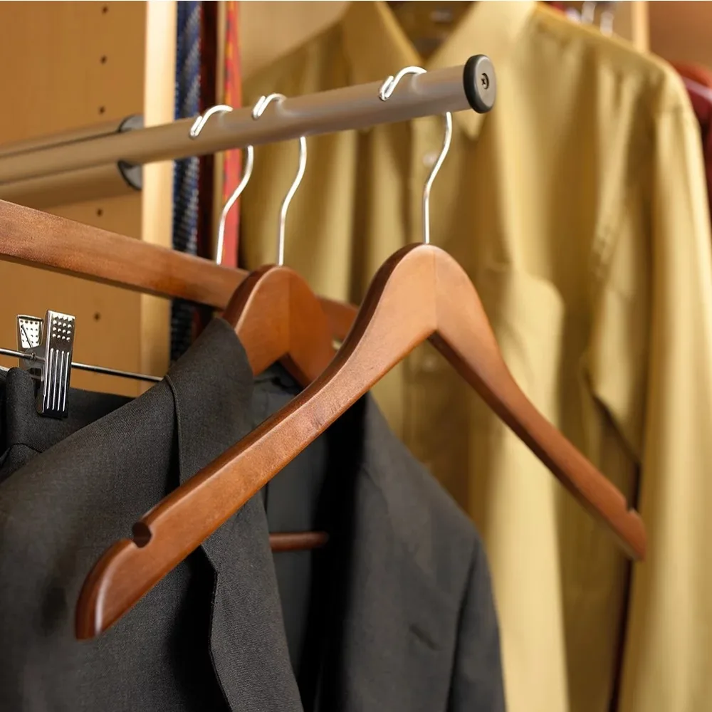 

Hanger Set Hardwood with Hanging Pants Bar 100 Pack