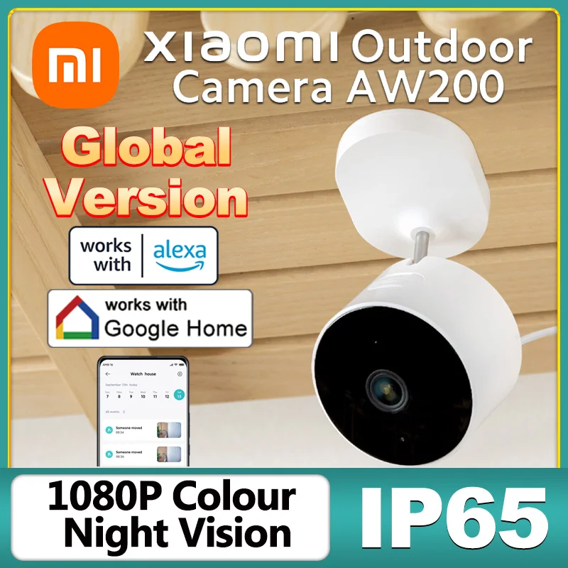 Новая наружная камера Xiaomi AW200 1080p Hd с цветным ночным видением водонепроницаемая