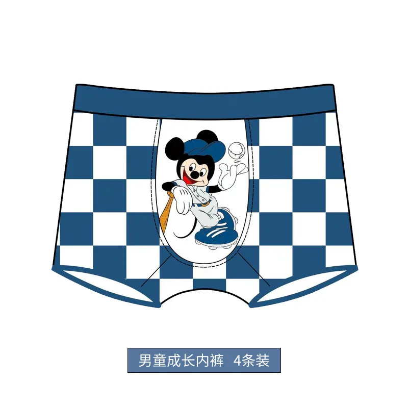 4 шт. детское нижнее белье Disney милые трусы-боксеры с Микки Маусом для мальчиков Quad