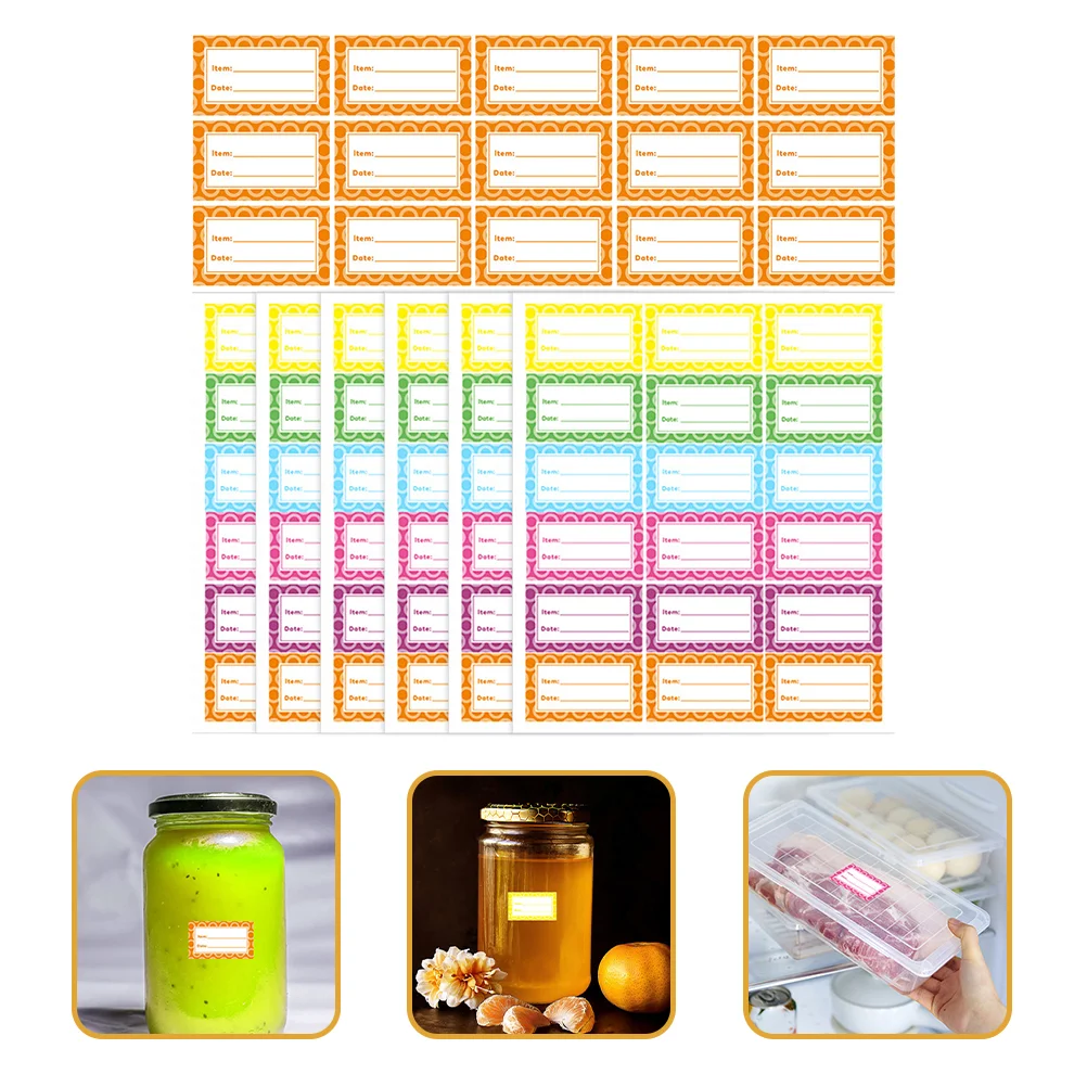 

Labelsdate Refrigerator Storage Stickers Label Dissolvable Sticker Jar Mason Laboratory Adhesive Removable Kitchen Freezer Blank
