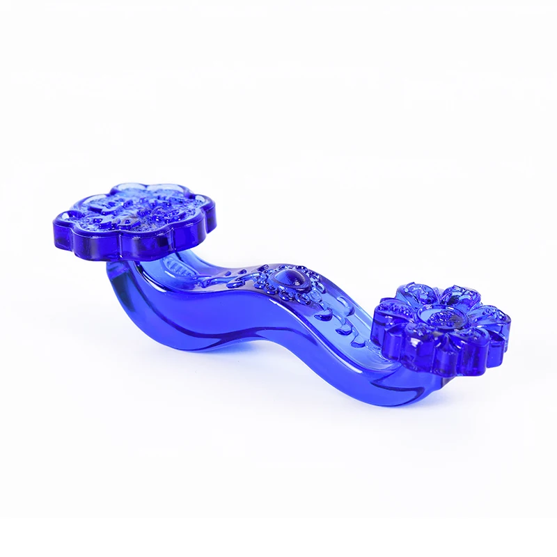 

Yellow and Pink Amethyst Ruyi Glass Ornament Lucky Home Living Room Small Ornaments