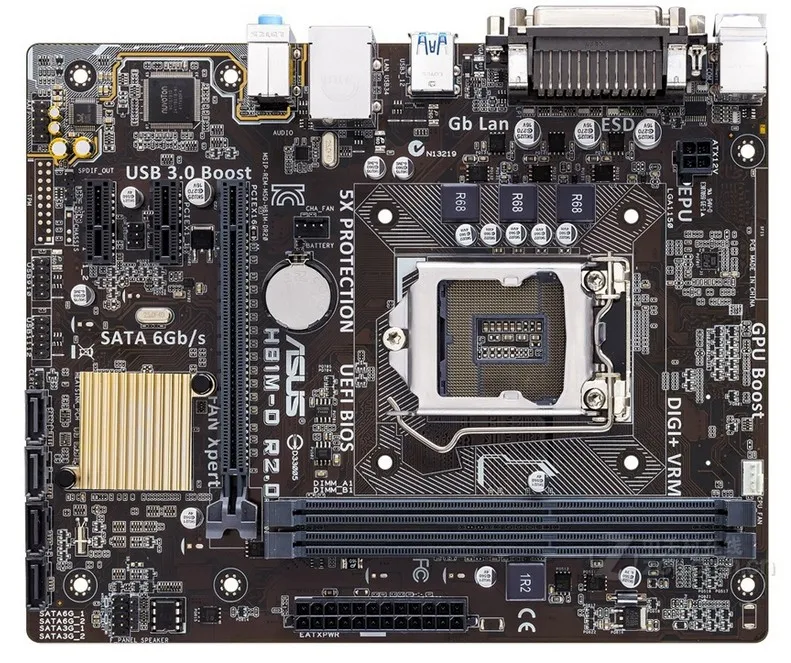 

1150 Pin for ASUS H81M-D R2.0 Fully Integrated Small Board All Solid State 1150 Motherboard90% New