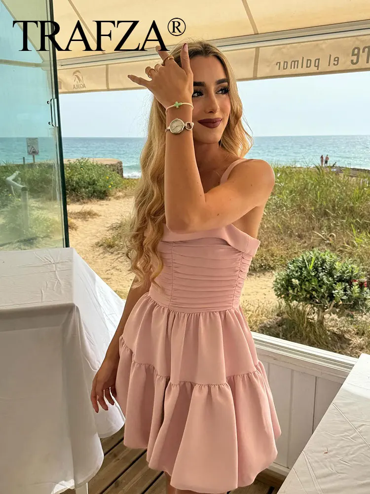 Женское мини-платье на молнии с квадратным вырезом без рукавов и спинки