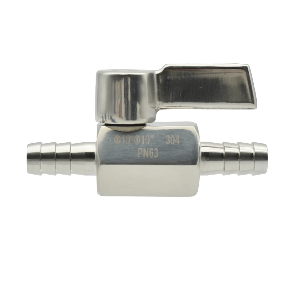 

Мини-шаровой кран из нержавеющей стали 304, 7–25 мм, штуцер для шланга, самостоятельные 2 шланги для воздуха, воды и масла, соединитель для трубки, микроклапан