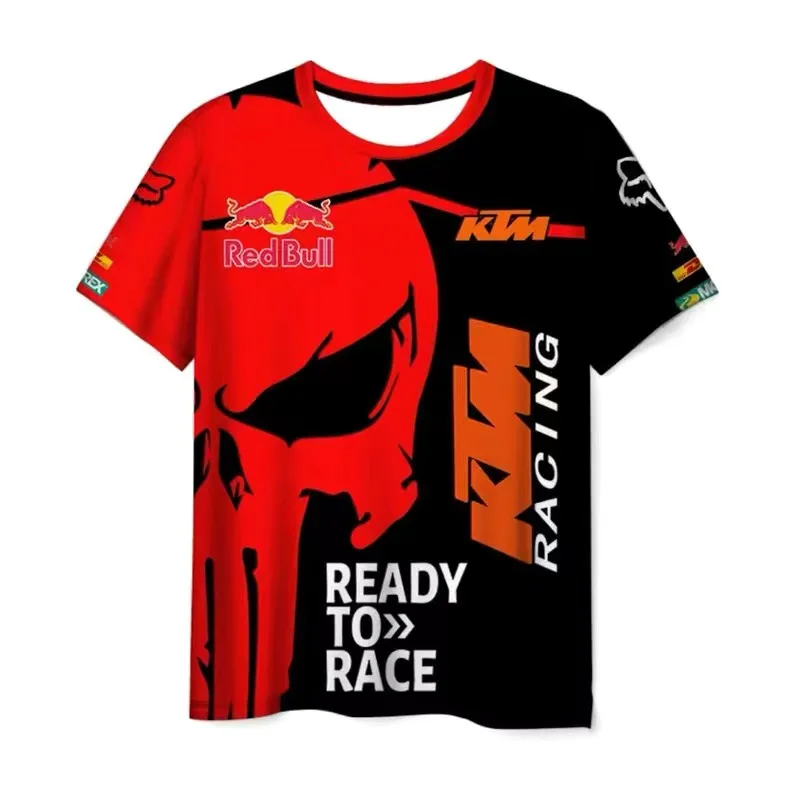 

2023 latest official flagship store summer K-KTM men's short-sleeved locomotive F1 racing suit casual T-shirt