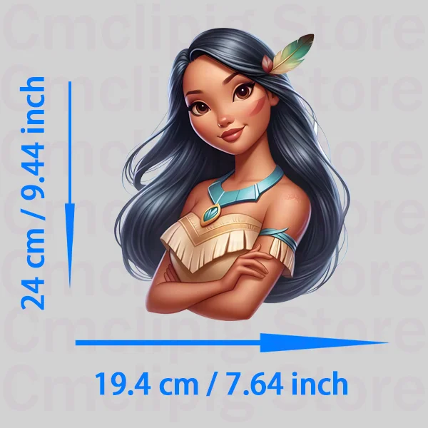 Принцесса Диснея Покахонтас и Ариэль железные нашивки для одежды сделай сам