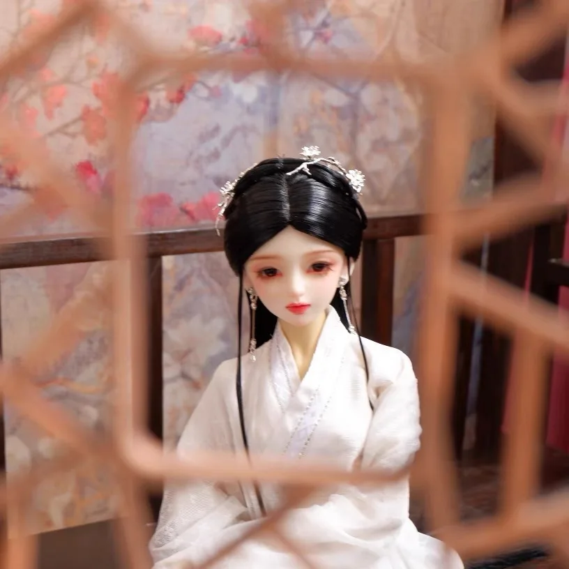 Эластичный парик для кукол BJD винтажные длинные волосы китайский стиль
