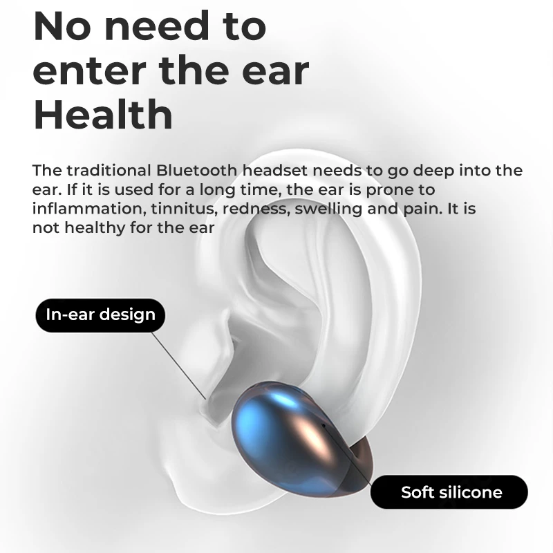 Bluetooth-наушники с костной проводимостью беспроводные наушники зажимом для ушей