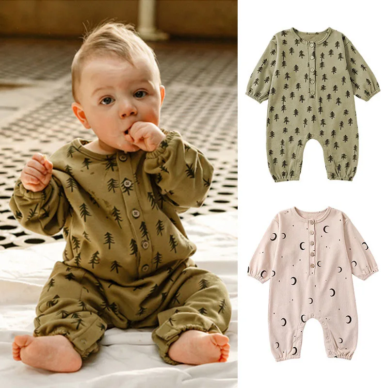 

MILANCEL Autumn Cute Baby Clothes Toddler Boys Romper Infant Girls Jumpsuit