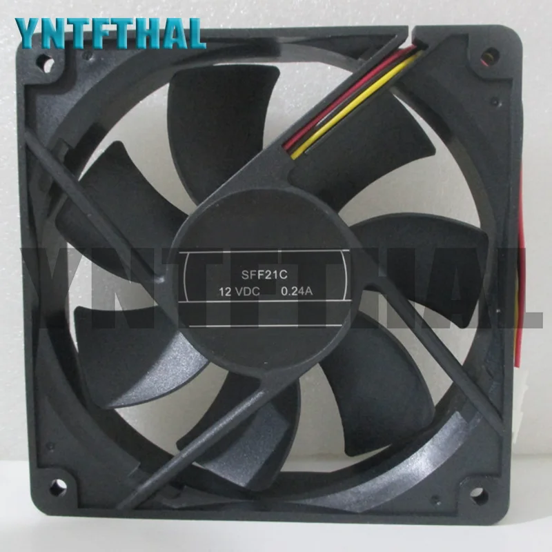 Подлинный SFF21C E895C DC 12V 0.24A 2100 об/мин 12 см 120*120*25 мм 3 провода Охлаждающий вентилятор