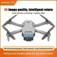 new drone 4k double camera hd xt9 wifi fpv obstacle avoidance drone optical flow me four axis aircraft rc helicopter with camera