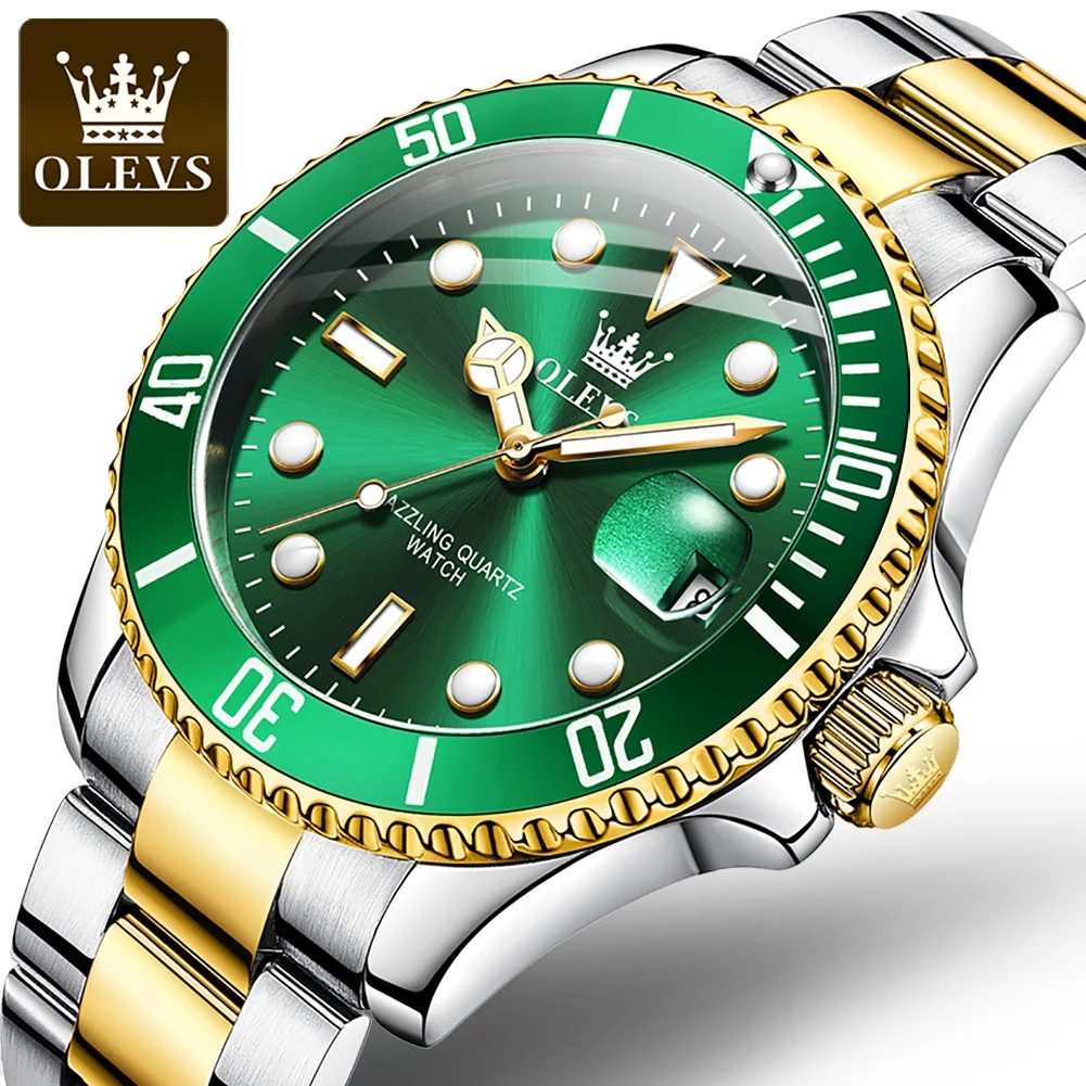 

OLEVS Fashion Men's Quartz Watch Outdoor Sports Waterproof Watches Luxury Business Stainless Steel Men's Watch Orologio da uomo