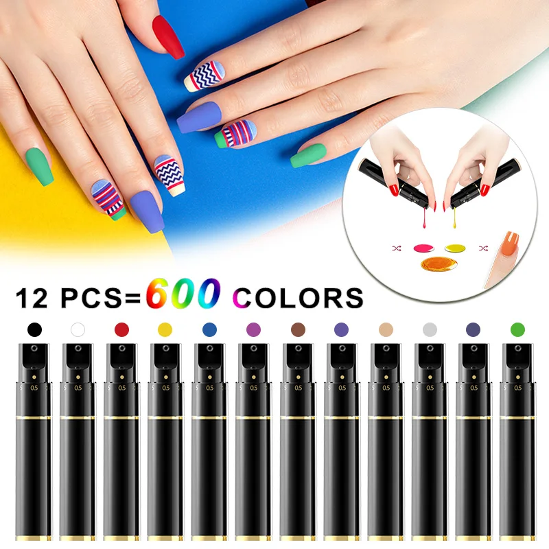 Enlarge O2nails 600 Colors Nail Gel Polish Set 12 Pcs Mix More Than 600 Colors by APP Guidance Best for Nail Art Design SG12