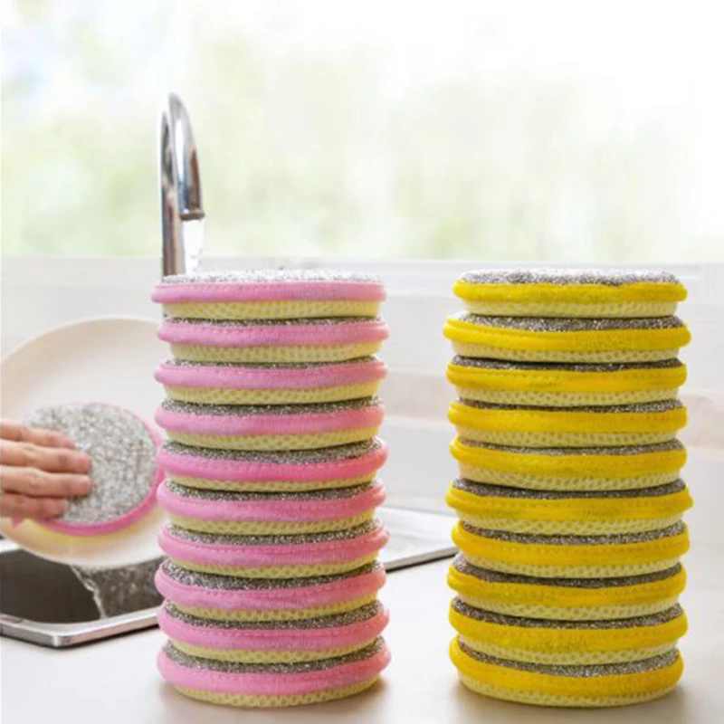 

2022New Muti-Purpose Scrub Sponges for Kitchen Cleaning Non-Scratch Effortless Cleaning of Dishes Pots Pans Sponge Brush