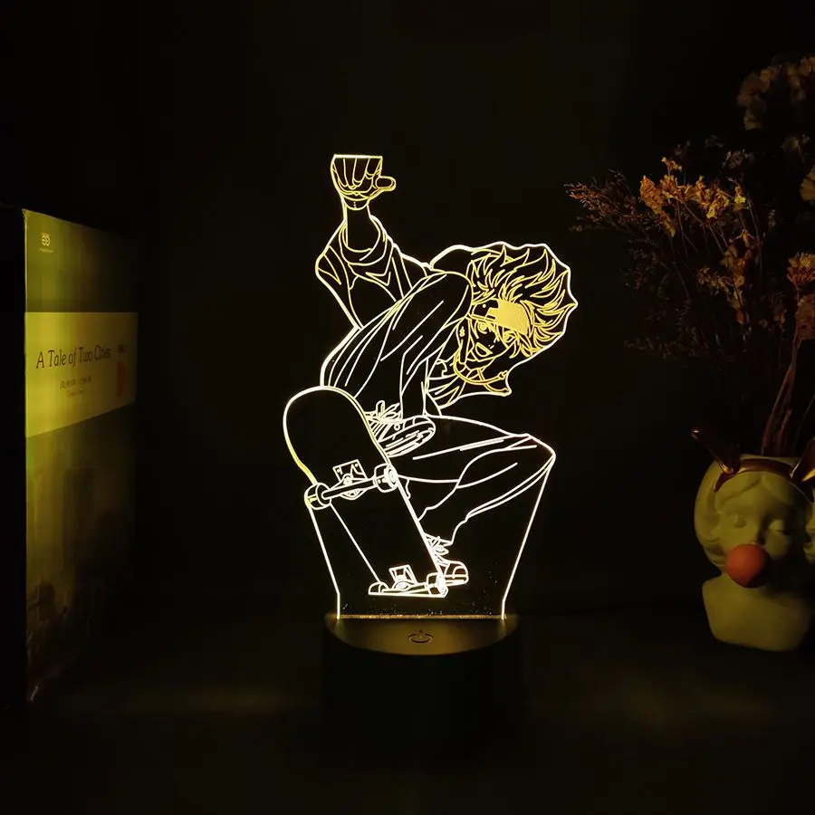 

Светодиодная лампа 3d в стиле аниме, фонарь со светодиодной подсветкой в виде знака бесконечности, реки X Langa для спальни, декор для спальни, ночник, детский подарок на свадьбу, манга, стол для комнаты