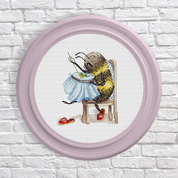 Шмель-занятая мамой-вышивка 16 карат 14 18 наборы для вышивки крестиком китайские