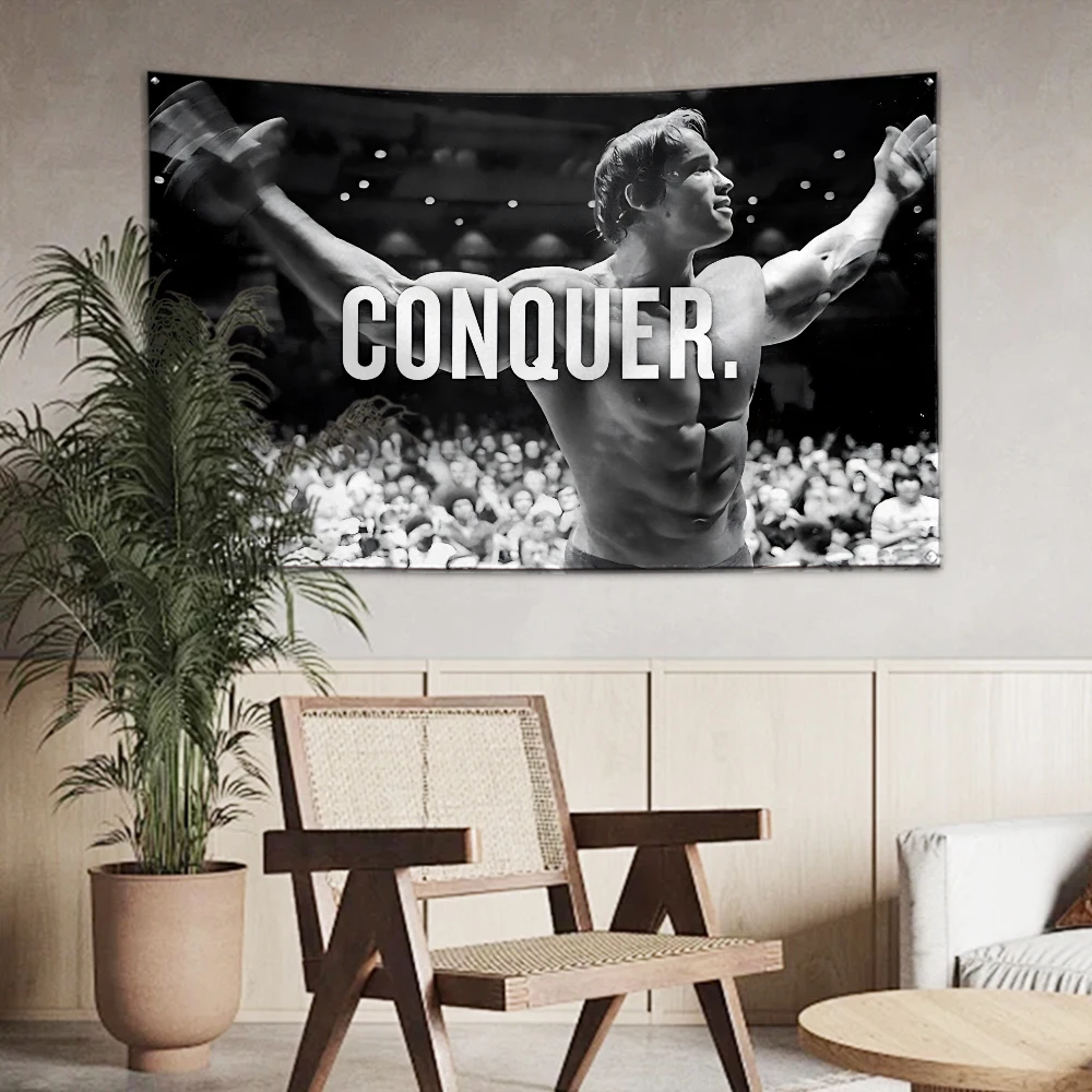 3x5 футов бодибилдинг тренажерный зал Арнольд Шварценеггер флаг полиэфир