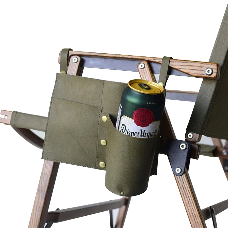 

Bicycle Bags & Panniers Outdoor Camping Chair Leather Hanging Storage Bag Beach Chair Beer Phone Bicycle Accessories