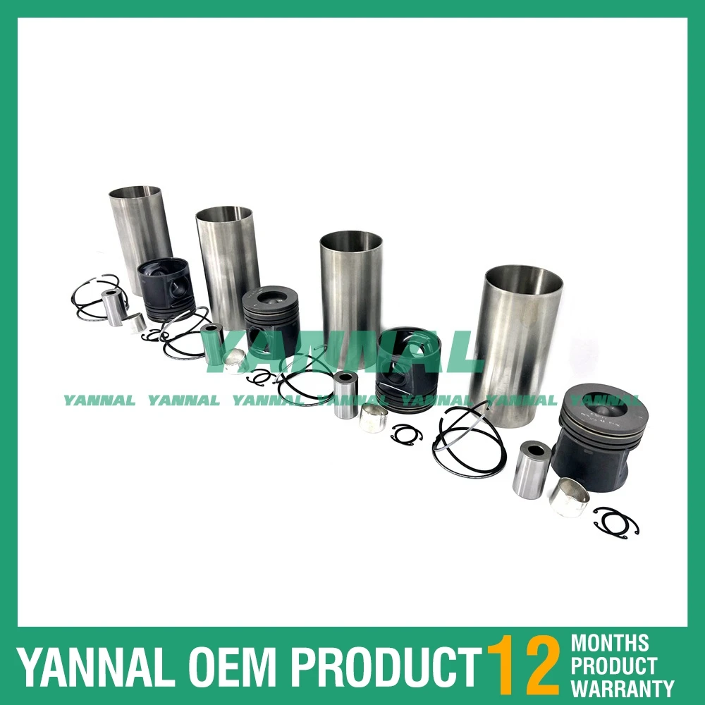 Комплект гильз цилиндра для Perkins 1104D-44T детали двигателя экскаватора