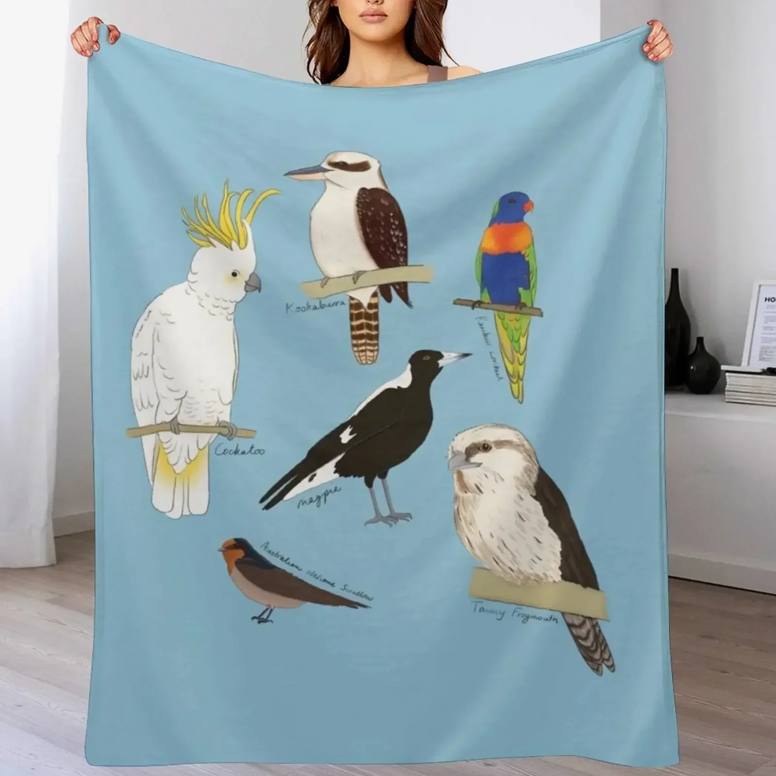 Многоцелевое тяжелое одеяло Sqwawk Warble Hoot Throw Blanket