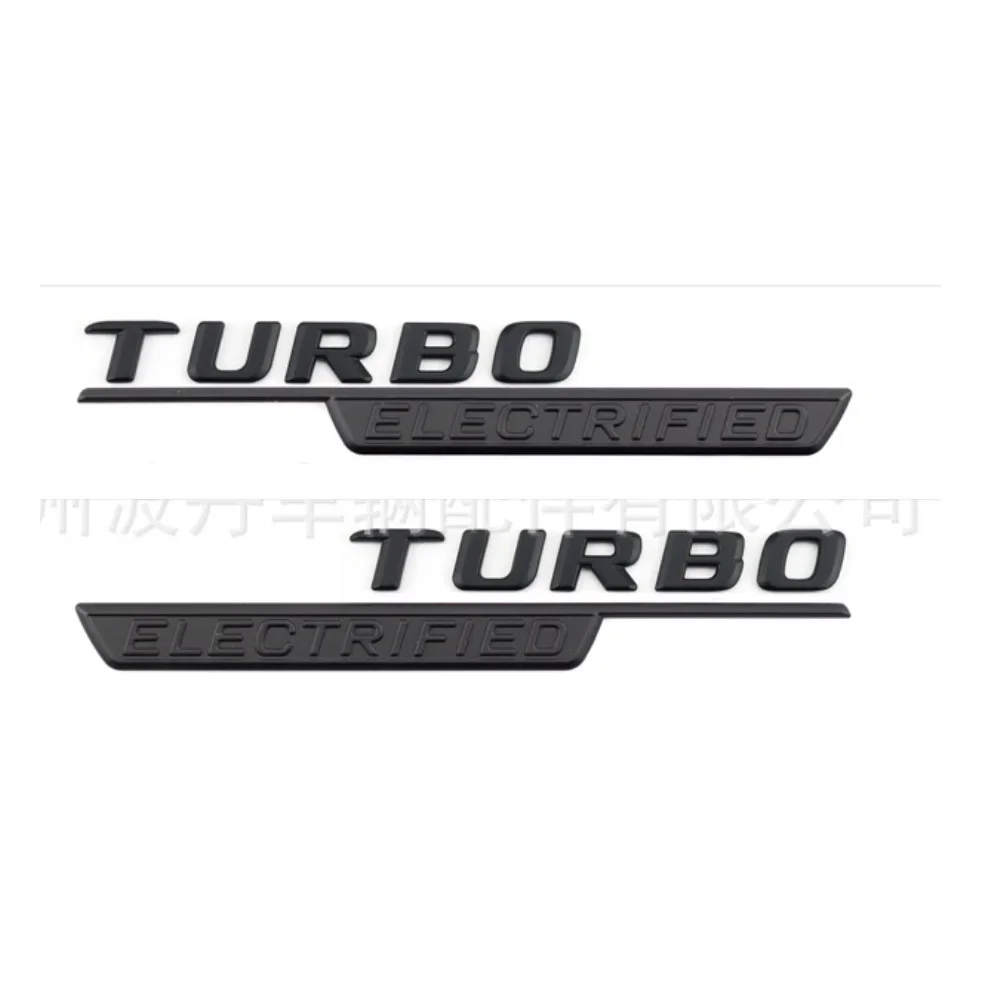 Хромированные черные значки на крылья TURBO ELECTRIFIDE для Mercedes Benz W206 C43 C43s C53 C53s C63 C63s AMG